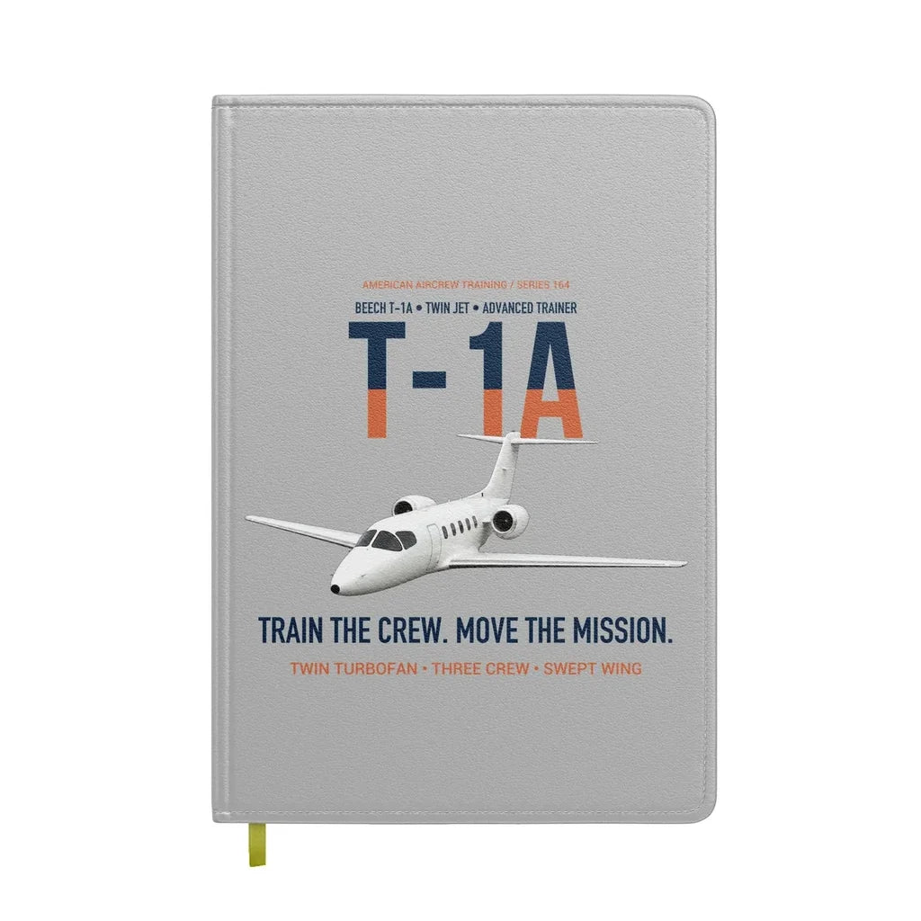 T-1A Jayhawk Advanced Jet Trainer design on light gray notebook
