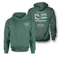Thumbnail for Fairchild Hiller FH-227B design on green hoodie