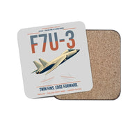 Thumbnail for F7U-3 Cutlass design on light gray 1 piece coaster