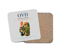 Thumbnail for Asturias Airport (OVD) design on light gray 1 piece coaster
