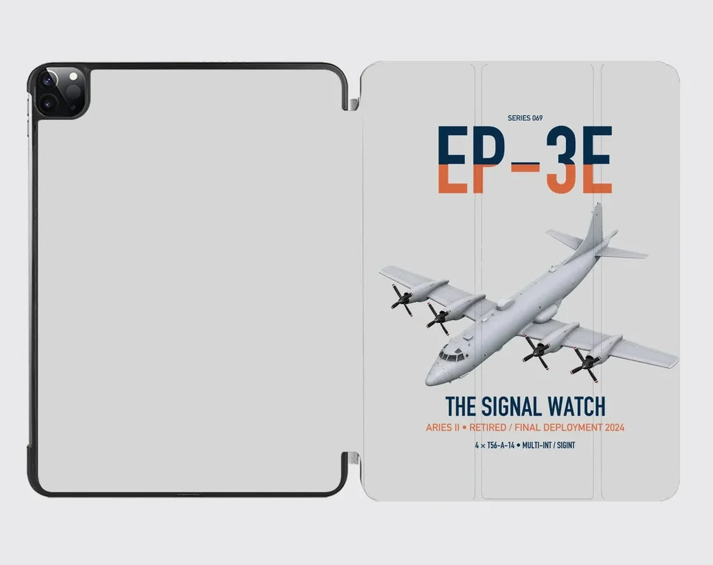 EP-3E ARIES II design on light gray ipad tablet case