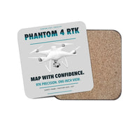 Thumbnail for DJI Phantom 4 RTK design on light gray 1 piece coaster