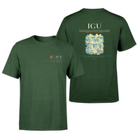 Thumbnail for Foz do Iguaçu International Airport (IGU) design printed on dark green double-side t-shirt
