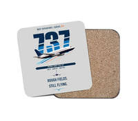 Thumbnail for Boeing 737-200 design on light gray 1 piece coaster