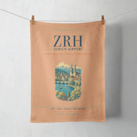 Thumbnail for Zurich Airport (ZRH) design on orange towel