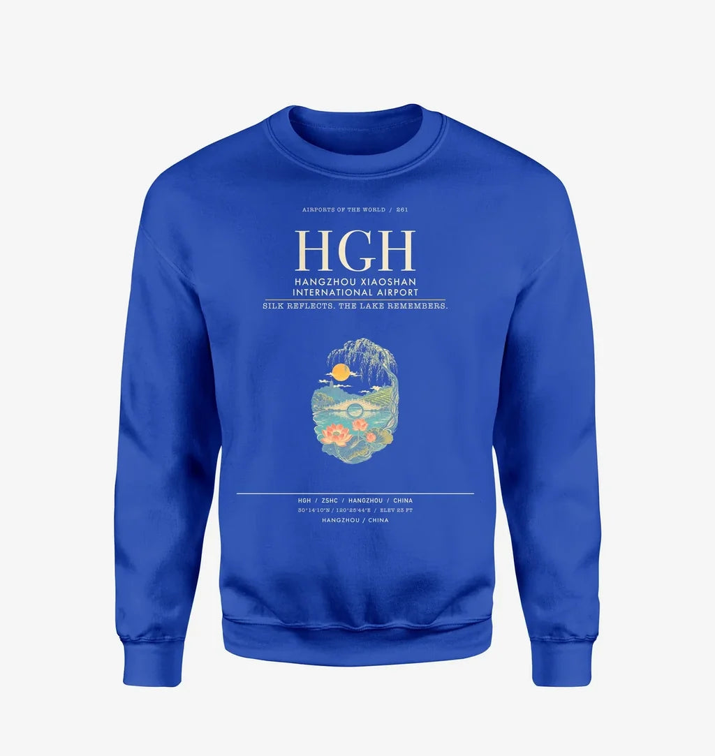 Hangzhou Xiaoshan International Airport HGH Sweatshirt - Blue