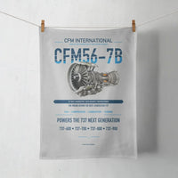Thumbnail for CFM56-7B design on light gray towel