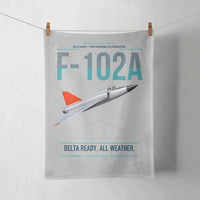 Thumbnail for F-102A Delta Dagger design on light gray towel