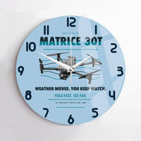 Thumbnail for DJI Matrice 30T design on light blue no frame wall clock