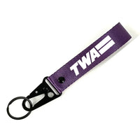 Thumbnail for Trans World Airlines (TWA) Hawk-shaped key chain, Purple+NO NAME