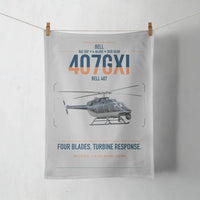 Thumbnail for Bell 407GXi design on light gray towel