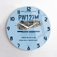 Thumbnail for PW127M design on light blue no frame wall clock