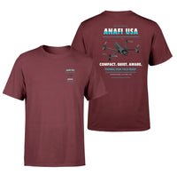 Thumbnail for Parrot ANAFI USA design on dark red t shirt