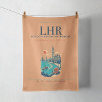 Thumbnail for London Heathrow Airport (LHR) design on orange towel