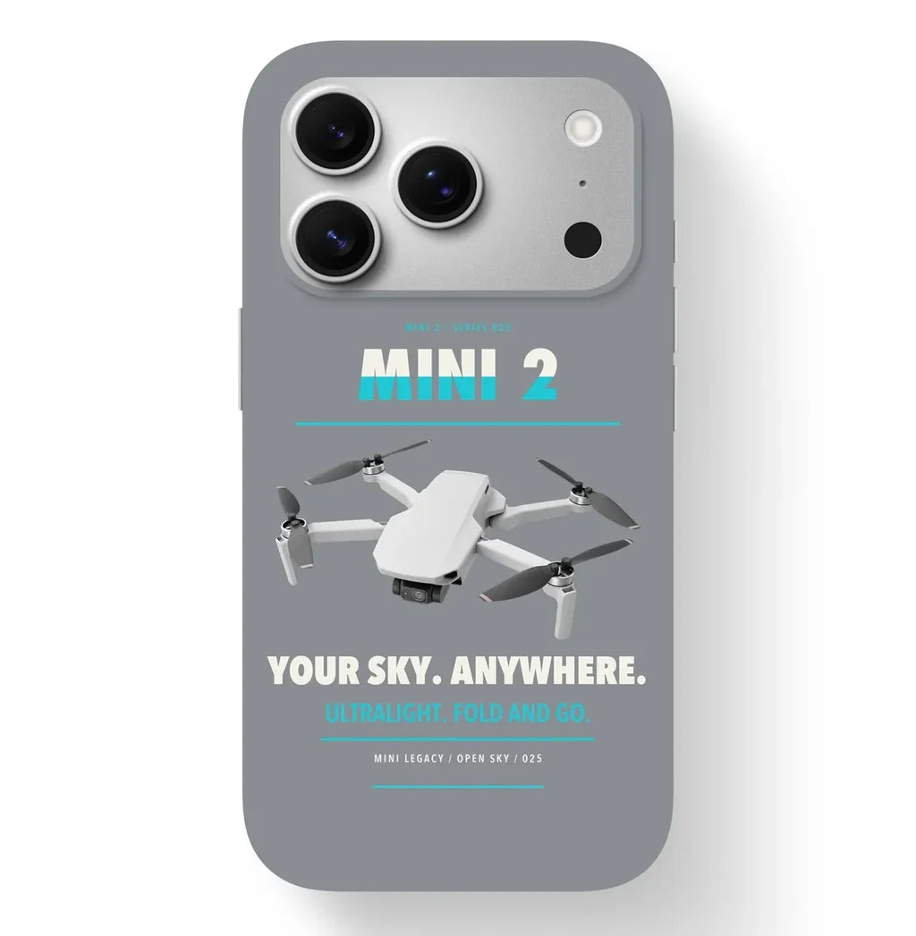 DJI Mini 2 Case design on gray iphone case