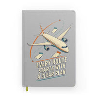 Thumbnail for Every Route Starts With A Clear Plan design on light gray notebook