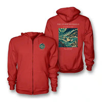 Thumbnail for VINTAGE G4074 - The Storm Diversion - Premium Zipped Hoodie design on red