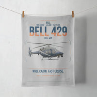 Thumbnail for Bell 429 design on light gray towel