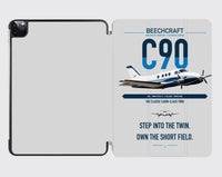 Thumbnail for Beechcraft King Air C90 design on light gray ipad tablet case