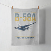 Thumbnail for B-58A Hustler design on light gray towel
