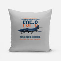 Thumbnail for F9F-8 Cougar Swept Wing Carrier Fighter design on light gray pillow