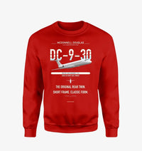 Thumbnail for McDonnell Douglas DC-9-30 design on red sweatshirt
