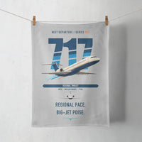 Thumbnail for Boeing 717-200 design on light gray towel