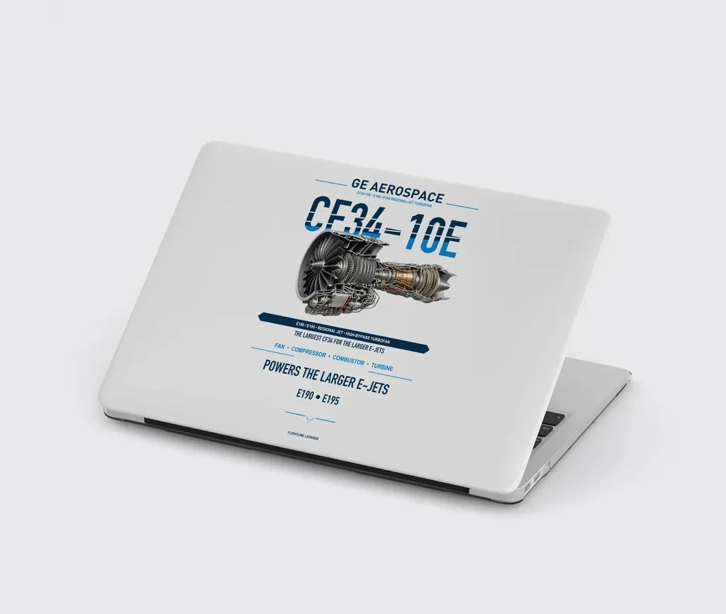 CF34-10E design on light gray MacBook case