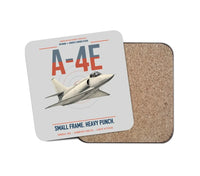 Thumbnail for A-4E Skyhawk design on light gray 1 piece coaster