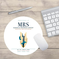 Thumbnail for Marseille Provence Airport (MRS) design on white round mouse pad