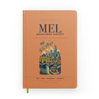 Thumbnail for Melbourne Airport (MEL) design on orange notebook