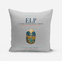 Thumbnail for El Paso International Airport (ELP) design on light gray pillow
