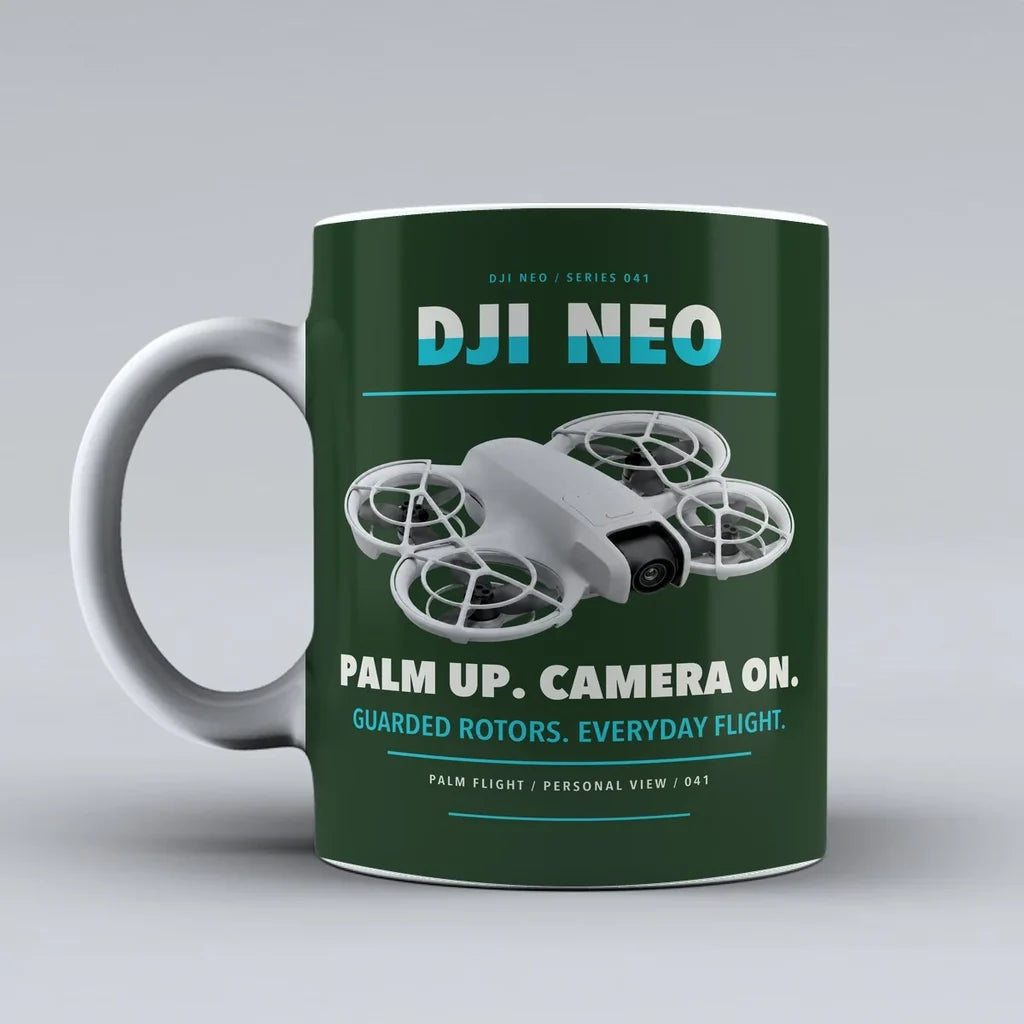 Neo Mug design on dark green dji