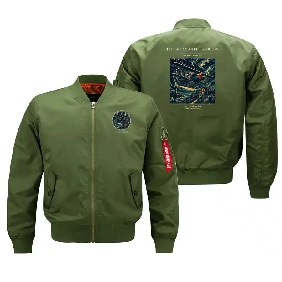 VINTAGE G4033 - The Midnight Express - Bomber Jacket design on green