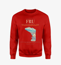 Thumbnail for Manas International Airport (FRU) design on red sweatshirt