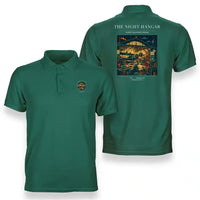 Thumbnail for VINTAGE G4049 - The Night Hangar - Double-Side Polo T-Shirt design on green