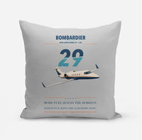 Thumbnail for Bombardier Learjet 29 design on light gray pillow