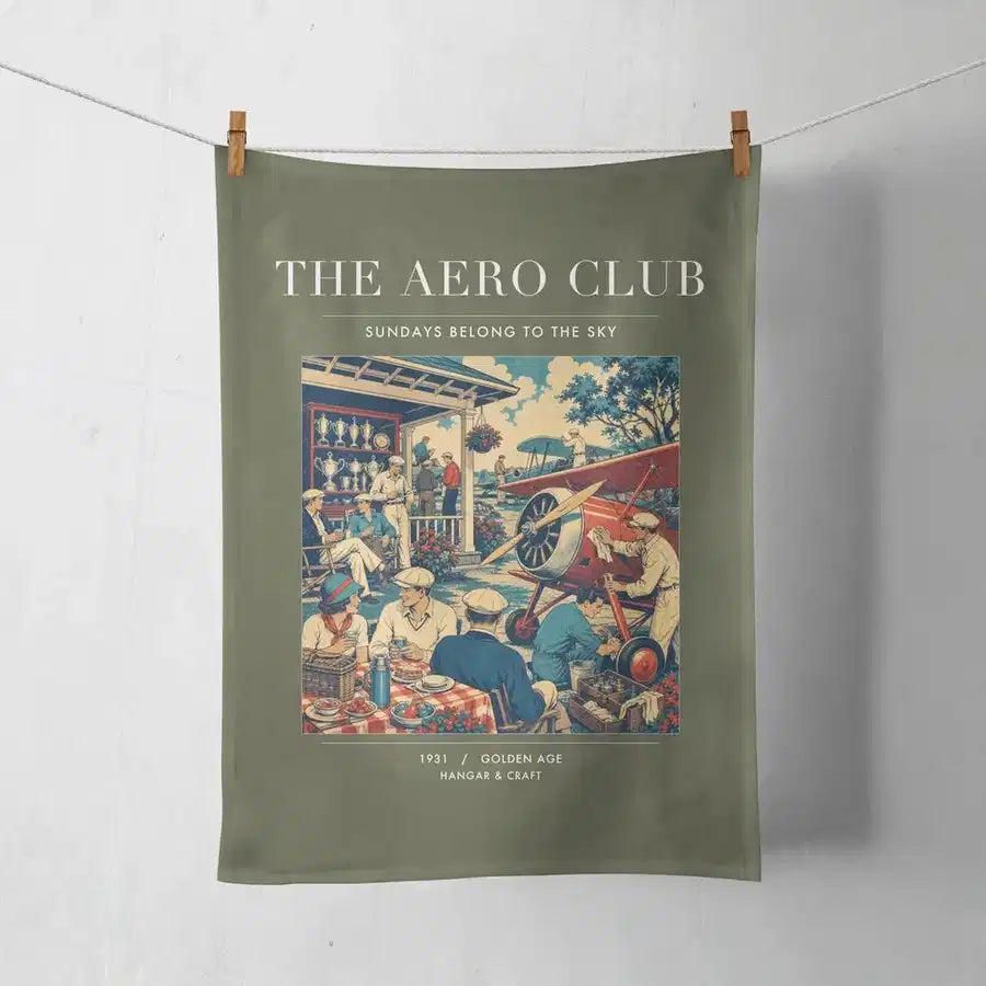 VINTAGE G4047 - The Aero Club - Designed Towels design on greenarmy