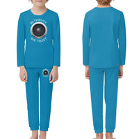 Thumbnail for In Thrust We Trust children pajamas - Light Blue