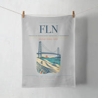Thumbnail for Hercilio Luz International Airport (FLN) design on light gray towel