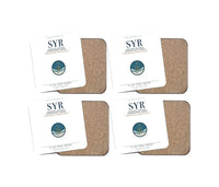 Thumbnail for Syracuse Hancock International Airport (SYR) design on white 4 pieces set coaster