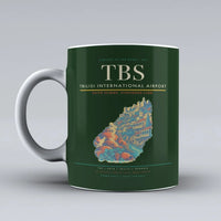 Thumbnail for International Airport TBS Mug design on dark green tbilisi