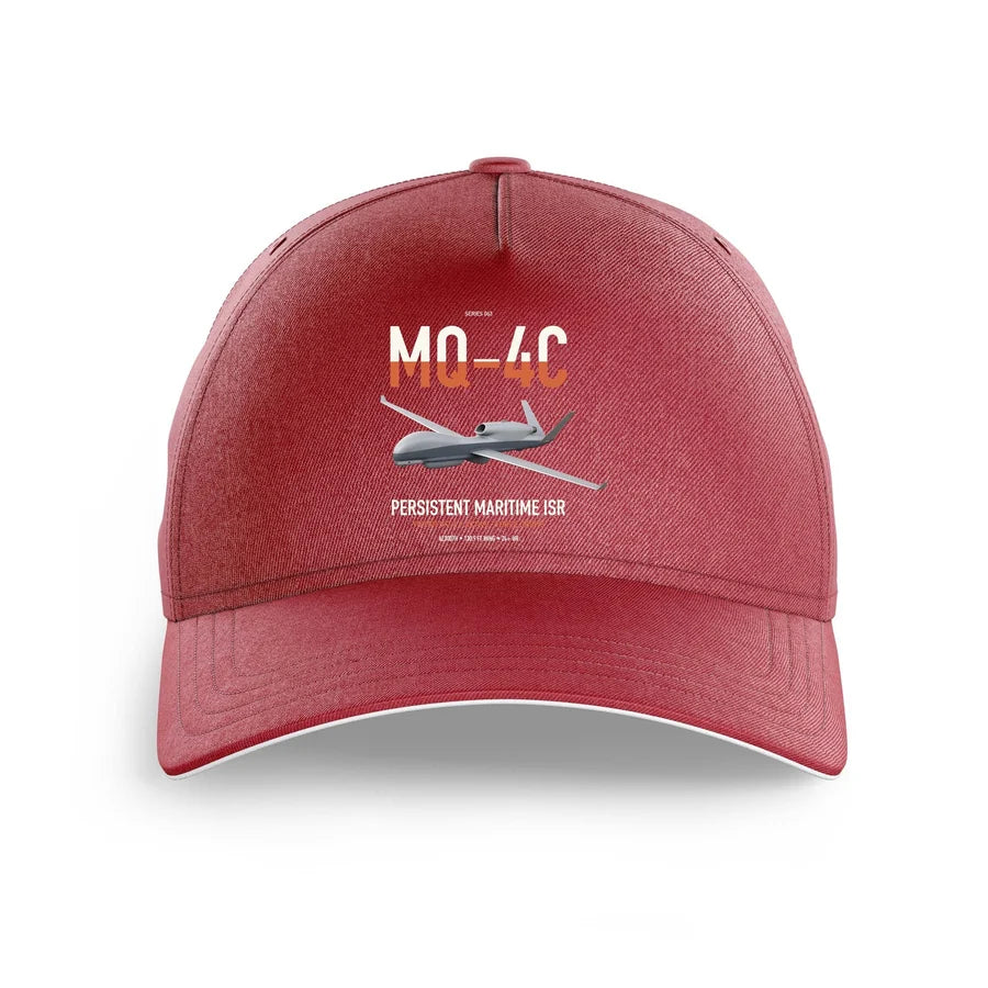 MQ-4C Triton IFC-4 design on dark red printed hat