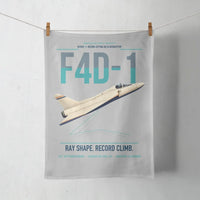 Thumbnail for F4D-1 Skyray design on light gray towel