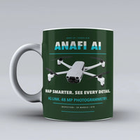 Thumbnail for ANAFI Ai Mug design on dark green parrot