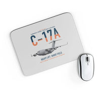 Thumbnail for C-17A Globemaster III design on light gray rectangle mouse pad