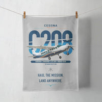 Thumbnail for Cessna 208 Caravan design on light gray towel