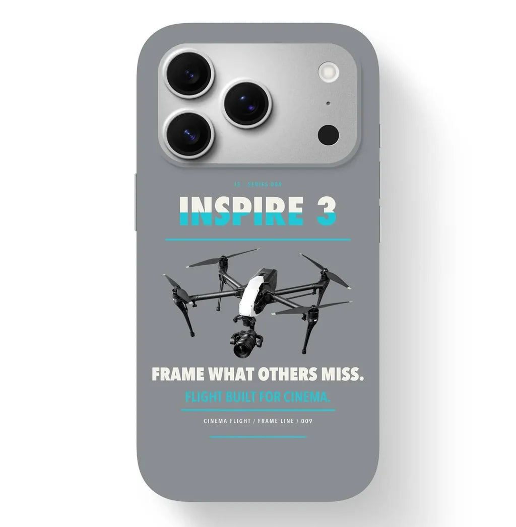 DJI Inspire 3 Case design on gray iphone case
