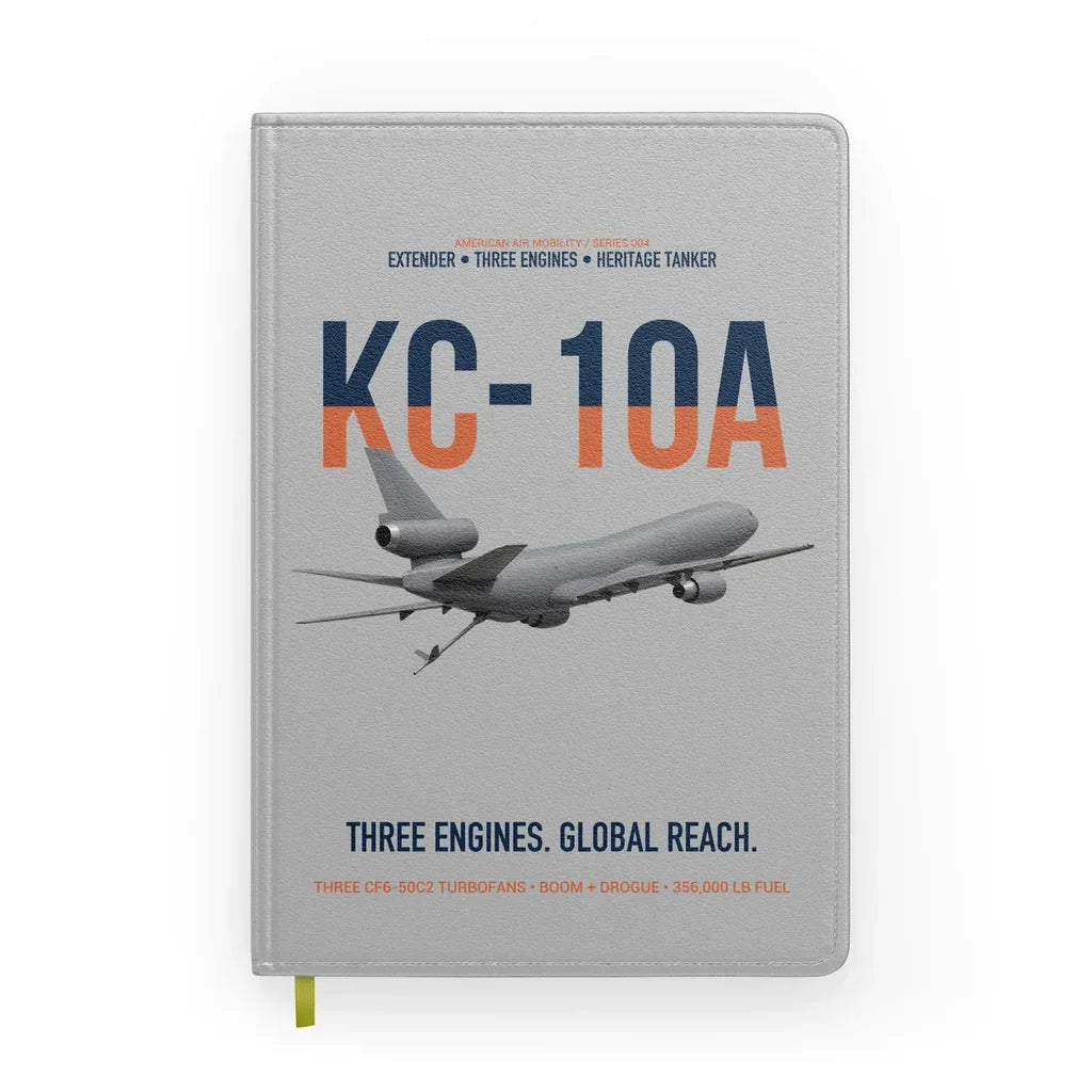 KC-10A EXTENDER design on light gray notebook