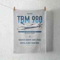 Thumbnail for Daher TBM 980 design on light gray towel